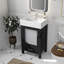 Meuble-lavabo de 20 pouces avec lavabo en céramique et beaucoup de rangement - idéal pour les petites salles de bain