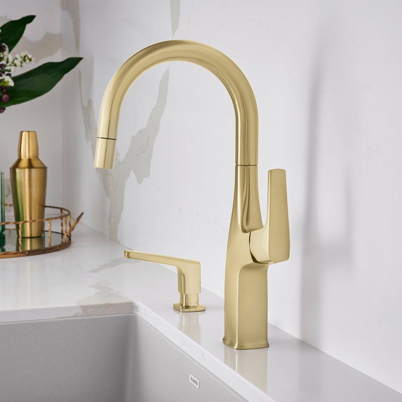 Rivana Pull-Down Bar Faucet - Satin Gold, PVD Satin Gold