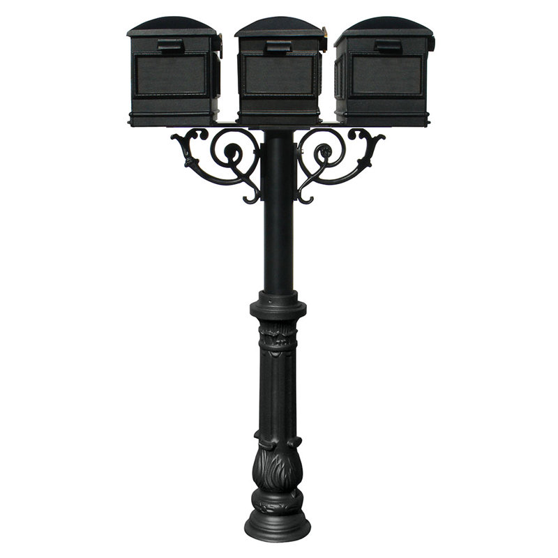 Hanford Aluminum Post Mounted Mailbox, Yes