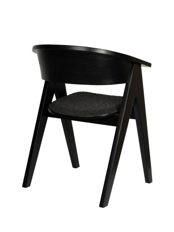 Dining Chairs Solid Wood Arm Chair, Black