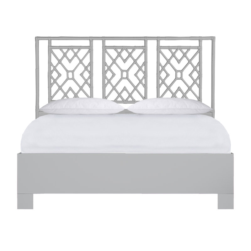 Ananias Platform Bed, King, Light Gray