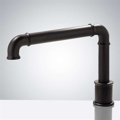 Oil Rubbed Bronze Commercial Touchless Faucet for Hands Free Use in Public Restroom Spaces