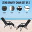 Caelainn 2 Reclining Chairs Folding Recliner Chair with Cushions with Adjustable Head Rest