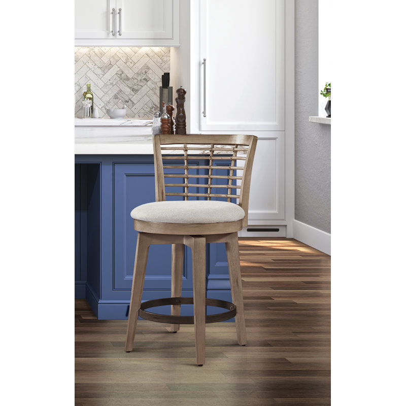 Beach Comber Counter Height Swivel Stool, Counter Stool (25" Seat Height), Brown