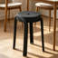46cm H Upholstered Back Side Chair in Black