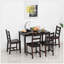 Ensemble de table de salle à manger 5 pièces, table de cuisine en bois et chaises pour coin-repas, coin-repas, brun châtaignier