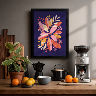 Radial Bloom Botanical - Framed Print