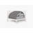White Aluminum Outdoor Corner Chair - Right; Pacific Fog Gray