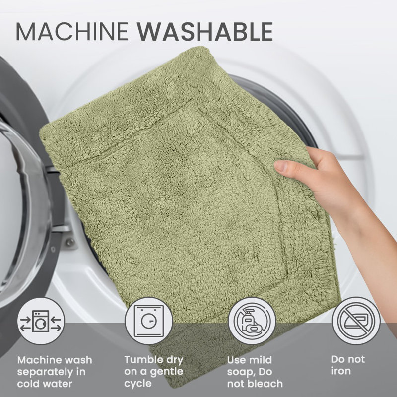 Morissette 100% Cotton Contour Mat 20"x20", Sage