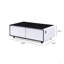 Table basse moderne intelligente avec réfrigérateur intégré, haut-parleurs Bluetooth, charge sans fil, prise de courant, ports USB, lumière RVB-248308915