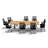 Rectangle 9 Person 80'' L Training Table and Chair Set with Cable Management-86134229