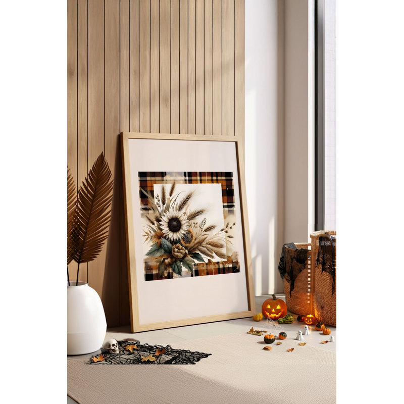 «Spooky Halloween», peinture décorative encadrée de 19,7 po x 27,6 po | Cadre 100% bois massif (épaisseur: 0,8 po) et œuvre d'art 100% panneau de fibres à densité moyenne (épaisseur: 0,1 po) |  pour les décorations festives et les fêtes saisonnières