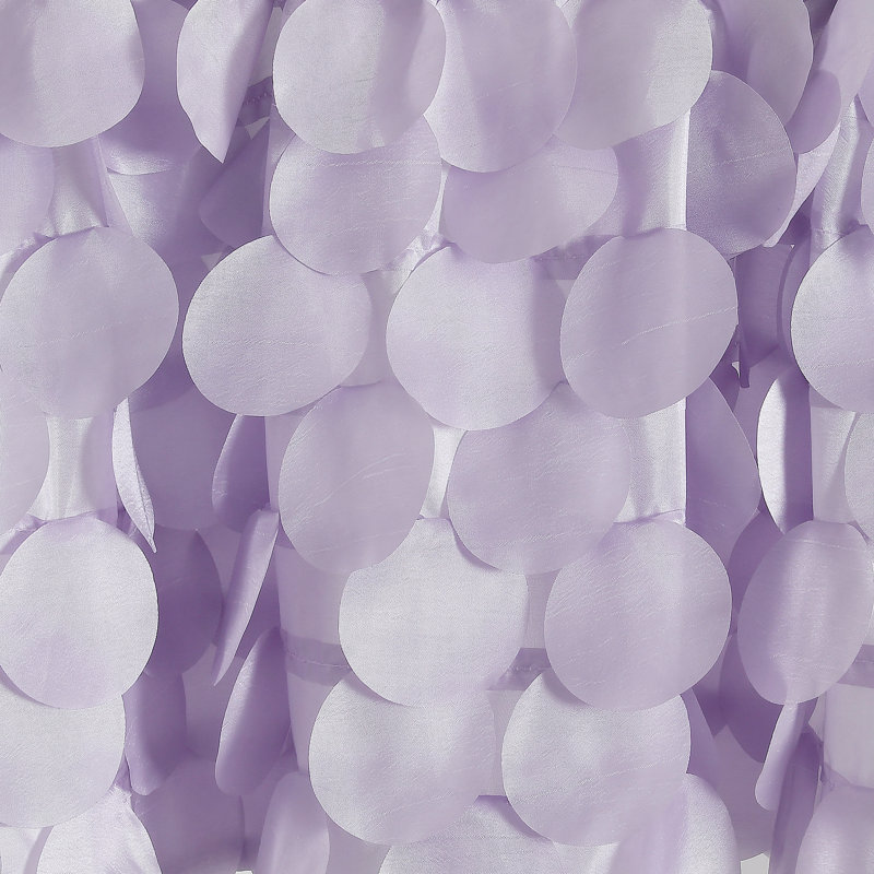Lilac Polyester Rod Pocket Scalloped Window Valance