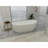 67 Inch Freestanding Solid Surface Soaking Bathtub