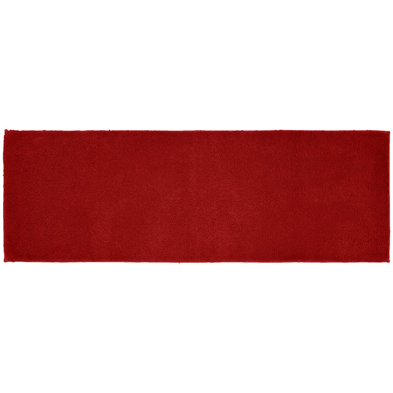 Tapis pour salle de bain Roanoke, Tapis de couloir 22 po x 60 po, Rouge