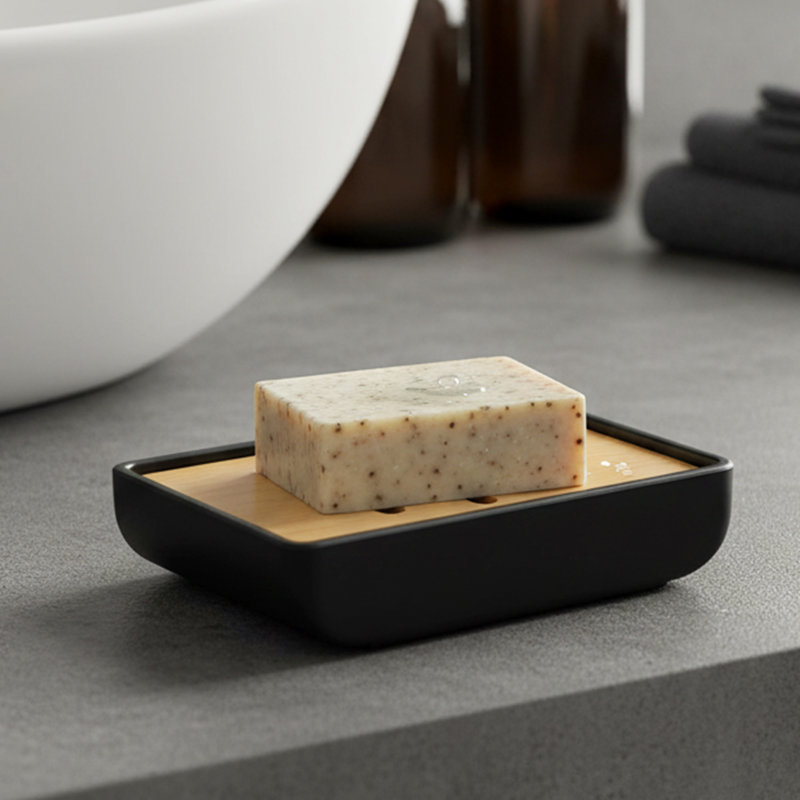 Savon à main en bois et bois Minimalist, Noir, noir, noir, noir