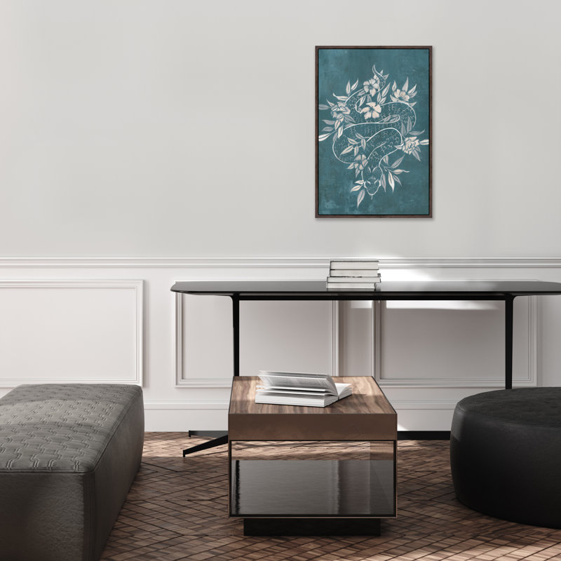 Flowered Snake II Framed Painting Canvas