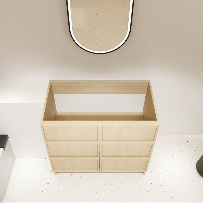 Base de meuble-lavabo sur pied 36 po avec portes à fermeture douce, 36"