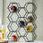 Black Honeycomb Metal Wine Bottle Holder