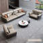 Canapé modulaire kaki en cuir véritable-776893379-776893390
