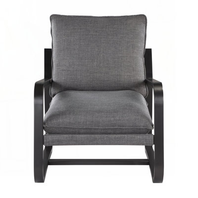 Chaise Sling Blaire revêtue de tissu gris anthracite avec structure en métal