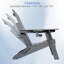 Chaise Adirondack pliante en plastique avec dossier réglable Unicoi-1812206645