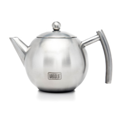 Venoly Stainless Steel Tea Pot With Removable Infuser Dishwasher Safe and Heat Resistant
