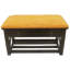 Banc de rangement rembourré avec tiroirs et tablettes