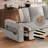Sleeper Sofa, 82 Inch Pull Out Sofa Bed With Reversible Storage Chaise, USB & Type-C Charging, Hidden Cup Holders, L Shaped Sectional Couch For Living Room, Apartment, Small Space-1155351793