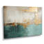 Minimalisme doré et horizon bleu sarcelle - impressions sur toile glamour moderne-674012797-674012772-716301979