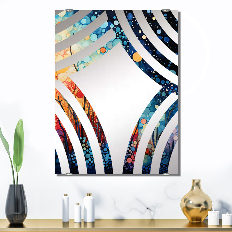 Miroir mural Fadel - formes abstraites MIR135337, 40 po x 30 po