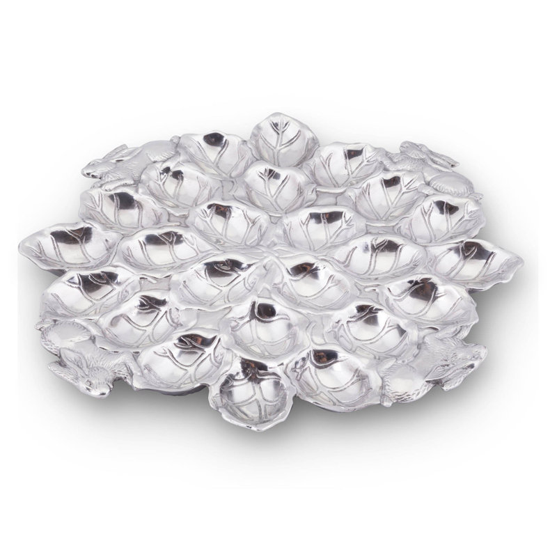 Arthur Court Aluminum Bunny Egg Platter