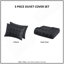 Ensemble de housse de couette en jacquard 3 pièces avec attache en microfibre, antimicrobien et certifié OEKO-TEX-122502153-122502154