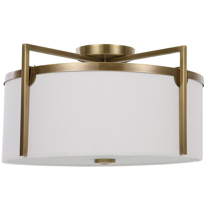 Breece Fabric Semi Flush Mount