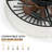 20" Farmhouse Caged Ceiling Fan featuring a Fabric Style Light Kit and Remote Control.