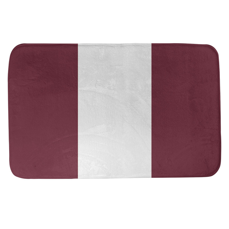 Tapis pour salle de bain Tennessee, l 17 po x L 24 po, Baie / blanc cassé
