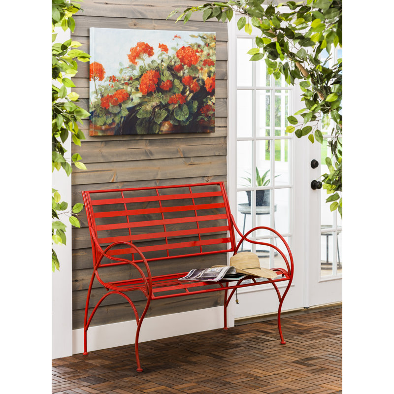 Banc de jardin en fer à tourbillon Carnegie