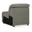 Fauteuil modulaire Reze, cuir véritable gris clair, rembourrage doux