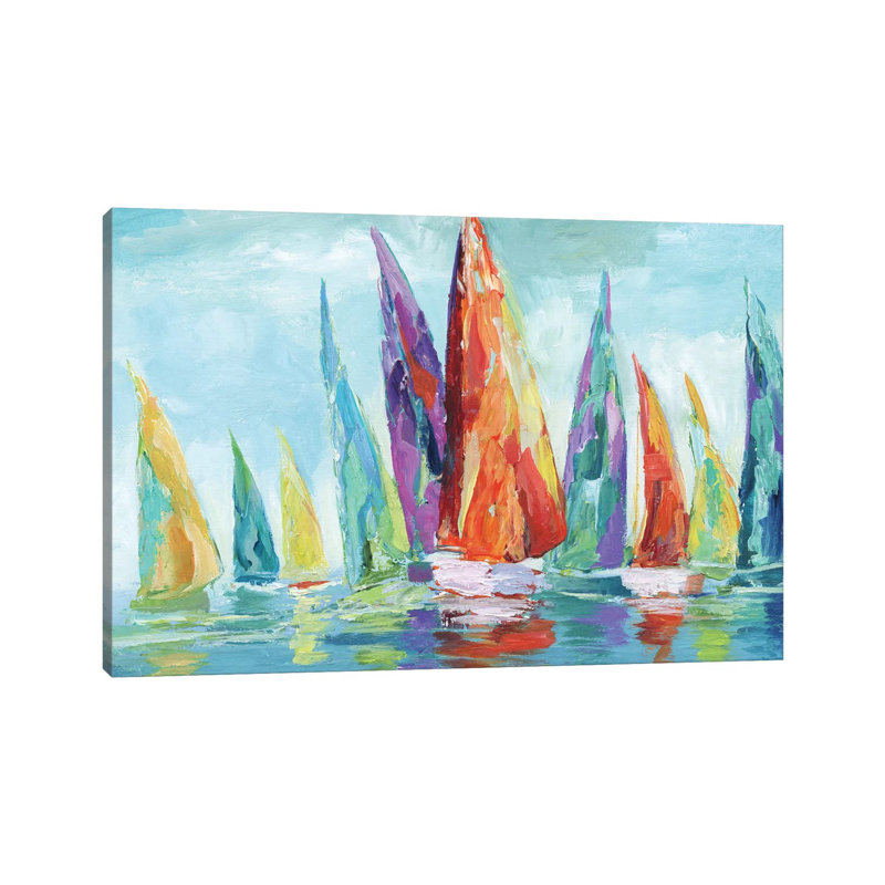 Fine Day Sailing I by Nan - Painting, No Matte, 40" H x 60" W x 1.5" D, Wrapped Canvas