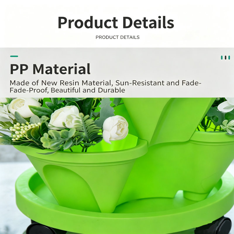 4-Tier Stackable Vertical Planter Tower