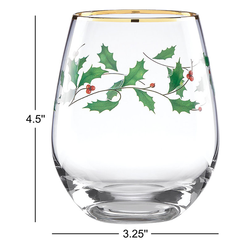 Holiday 4-Piece Wine Glass Set
