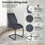 Polyester Blend Upholstered Cantilever Chair in Grey-129037894