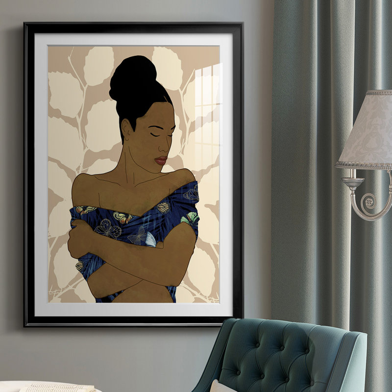 «Ethnic Beauty II» par - Impression sur, Cadre noir, H 24,5 po x l 18,5 po x P 1 po