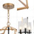 Doly 4-Light Dimmable Modern Farmhouse Lantern Chandelier 