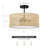 Roelke 3-Light Rattan Semi Flush Mount-570152271