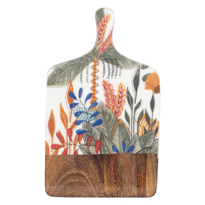 Charlesworth Home Decor Cutting Board Leaves Boxes and Trays | Rectangular Orange Board - 2x33x20cm