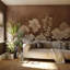 Superfresco Easy Muted Floral Print To Order Fixed Size 2.8m x 3m Mural-101929152