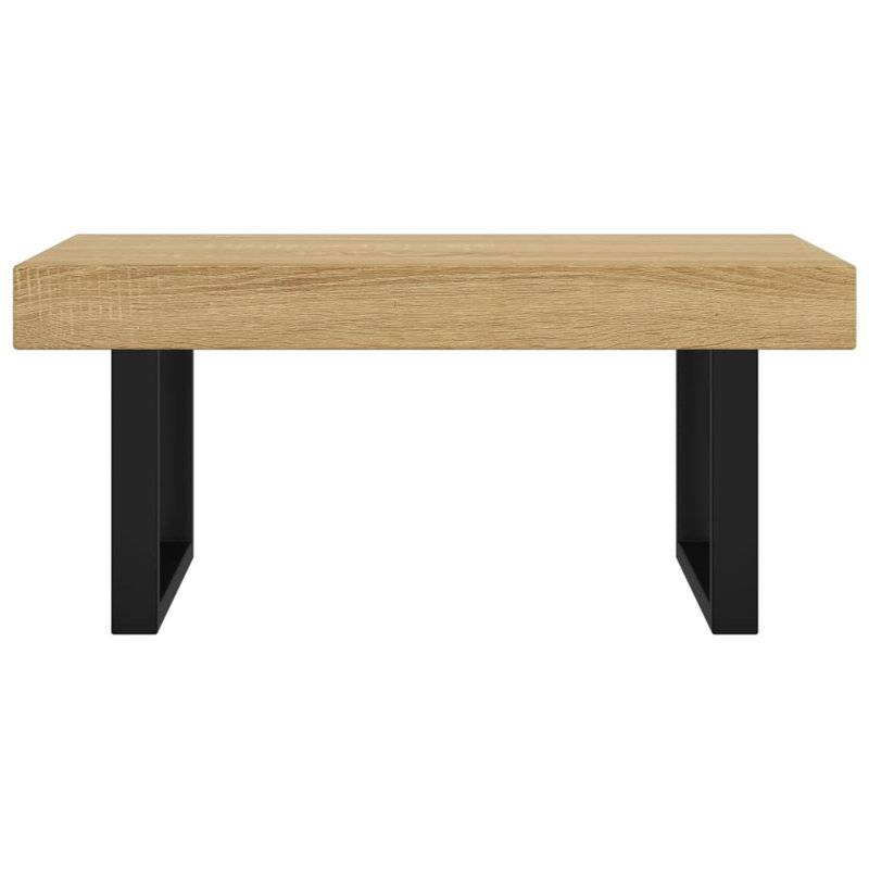 Diamondville Frame Coffee Table, 40cm H x 90cm W x 45cm D, Light Brown/Black