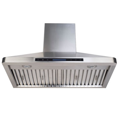 36" 600 CFM Ducted Wall Mount Range Hood in Stainless Steel with Remote Control Included