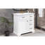 Meuble-lavabo moderne blanc avec lavabo en céramique, conception peu encombrante